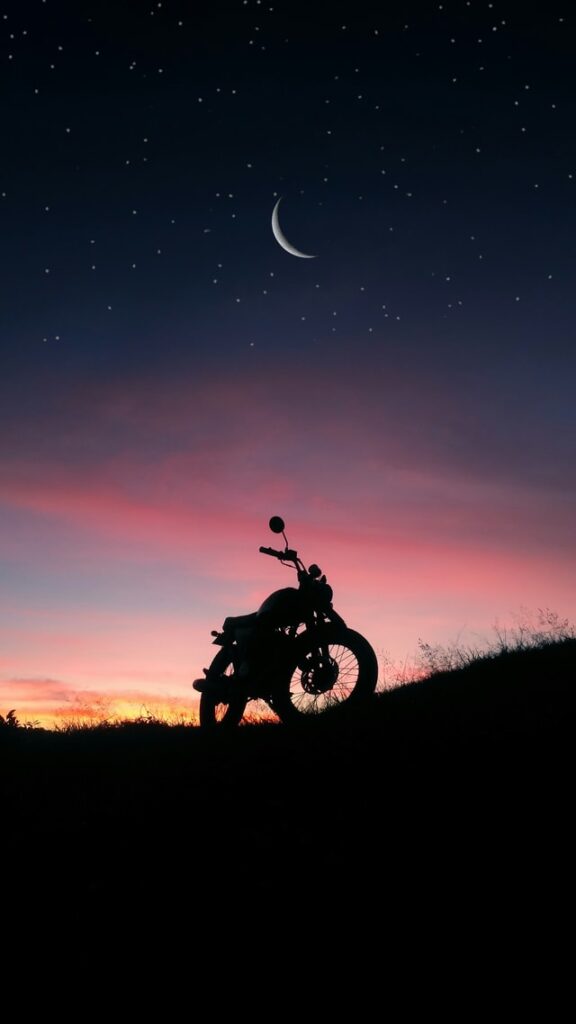 Riding motorcycle at night