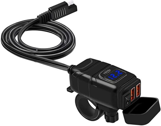 Motorcycle USB charger Voltmeter