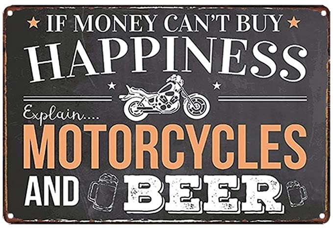 Motorcycle funny sign