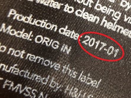 Motorcycle label expiration date