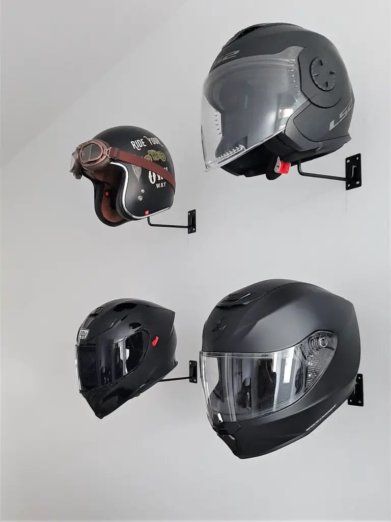 Motorcycle helmets wall mount