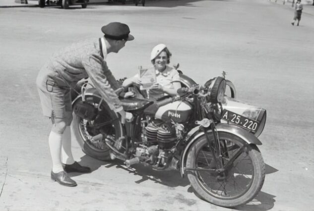 Old time motorcycle